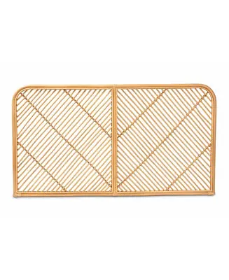 Furniture Sakina 63.8" Rattan Bohemian Queen Wall-Mount Headboard Fan Favorite
