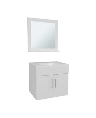 Jette 2-Door 1-Shelf Vanity Sink and Mirror Bathroom Set High Quality