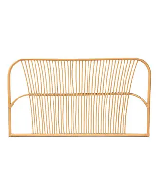 Furniture Laina 63.8" Rattan Bohemian Queen Wall-Mount Headboard Clearance