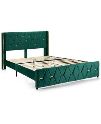 Upholstered Platform Bed Frame with Adjustable Headboard Hassle-Free Returns