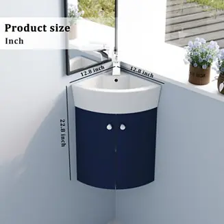 Handmade Streamdale Wall Mount Bathroom Vanity for Small Space