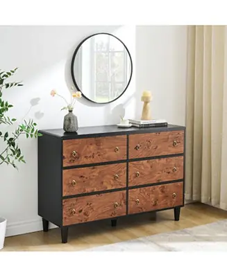 Final Sale 6 Drawers Dresser for Bedroom, Fabric Storage Tower for Living Room, Entryway, Easy Pull Fabric Bins, Chests Organizer
