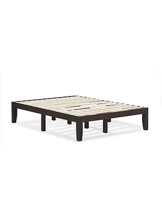 14'' Full Size Wooden Platform Bed Frame w/ Strong Slat Support Espresso Editor’s Pick