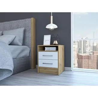 No Minimum Order Eter Nightstand with Superior Top and Two Drawers