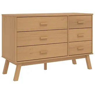 Drawer Cabinet Brown Solid pine wood Medium Drawer Cabinet Fresh Stock