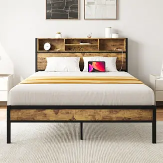 Metal Platform Bed with Storage & Charging Station Limited Offer