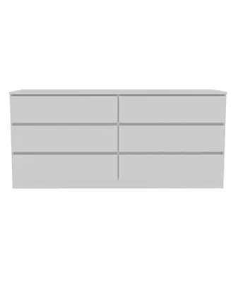 Cocora 6 Drawer Double Dresser, Superior Top, White Weekend Sale