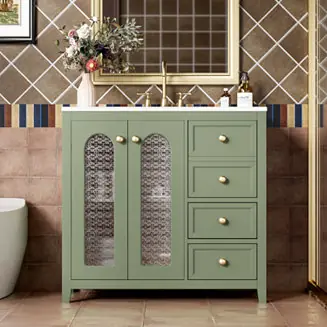 36" Vanity with Soft Close Doors and Drawers Top Rated