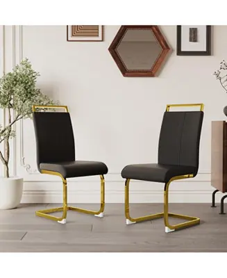 (Set of 2) Modern PU Leather Dining Chairs Warranty Included