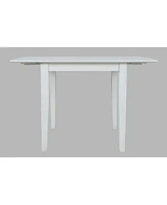 1-Piece Wire-Brushed Acacia Drop-Leaf Table with Coastal Finish Dining Table Exclusive
