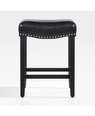 1 PcUpholstered24" Saddle SeatCounter Stool Editor’s Pick