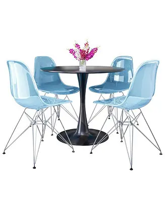 5-Piece Dining Set 35" Round Dining Table Warranty Included