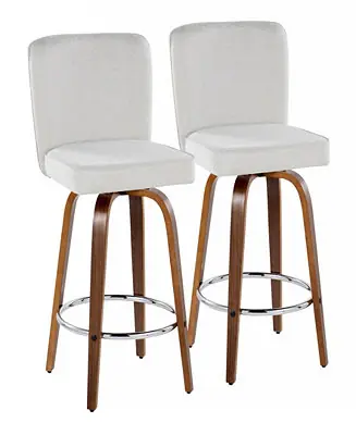 In Demand Fabric Henry Contemporary Fixed-Height Counter Stool, Set of 2