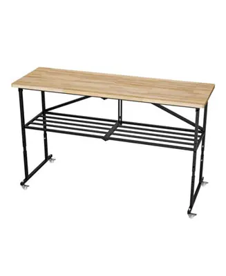 Deal Streamdale Folding Butcher-Block Workbench - Portable Utility Table