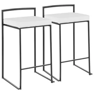 Fuji Stackable Barstool Set of 2 Crafted