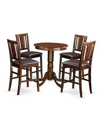 5 Pc counter height Table and chair set-pub Table and 4 bar stools with backs Buy Today