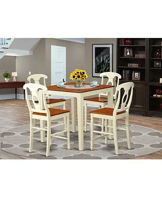 5 Pcpub Table set - high Table and 4 bar stools Crafted