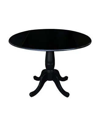 Exclusive Offer International Concept 42" Round Dual Drop Leaf Pedestal Table