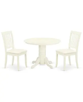 Dining Room Set Linen White Worldwide Shipping