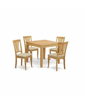 Free Returns 5 Pc Kitchen Table setWood- Kitchen dinette Table and 4 Dining Chairs