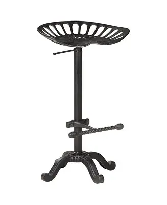 New Release Bar Stool Black Cast Iron Counter Height Adjustable Retro