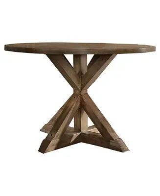 Limited Offer Venus Antique-Like Natural Oak Round Dinette Table, 48"