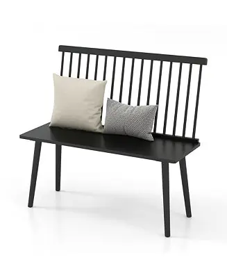 Entryway Bench for 2 Windsor Rubber Wood Dining Bench with Spindle. Crafted