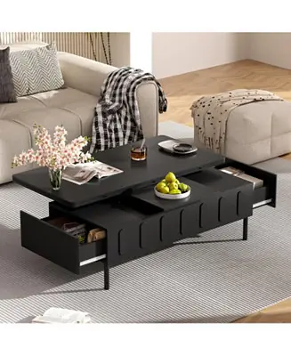 Limited Edition Streamdale Lift-Top Coffee Table w/ Drawers & Hidden Storage