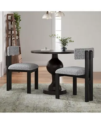 Streamdale Upholstered Armless Dining Chairs With Metal Legs (Set of 2) One Day Deal