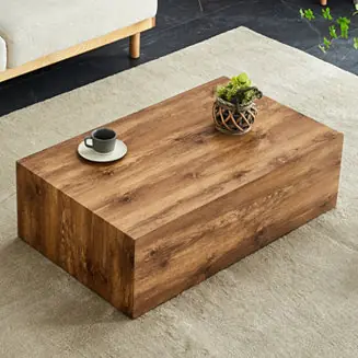 Modern MDF coffee table with wood texture pattern -39.37x23.62x11.81 inches - stylish and durable design Bulk Order