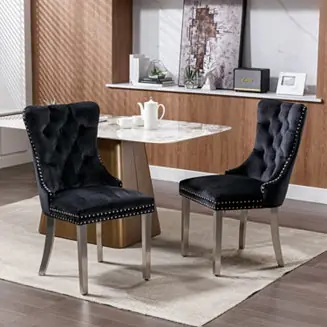 Streamdale Nikki Velvet Tufted Dining Chair Get Yours