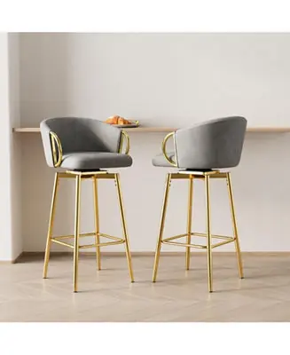 Get Yours Streamdale Modern Swivel Bar Chairs, Set of 2