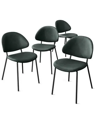 Green PU Leather Dining Chairs - Set of 4 Best Price