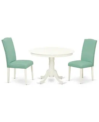 Worldwide Shipping Dining Room Set Linen White