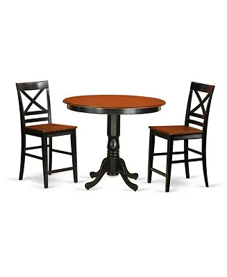 Save Now 3 Pc counter height pub set-pub Table and 2 bar stools with backs