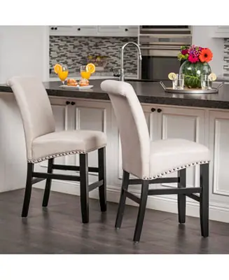 Cheap 25" Upholstered Counter Stools (Set of 2)