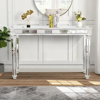 Streamdale Vintage Carved Mirror Console Table Seasonal Sale