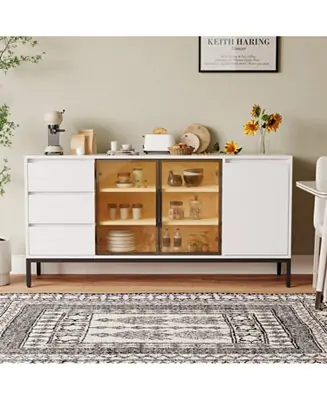 Buffet Cabinet with Storage White Viral