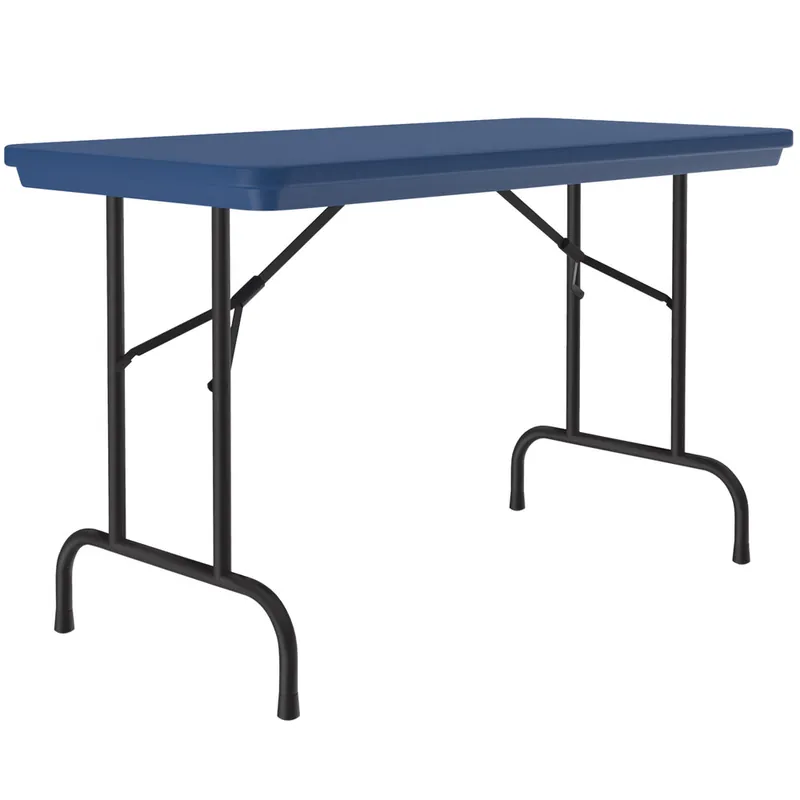 Correll R-Series 24" x 48" Blue Plastic Folding Table Reduced Price