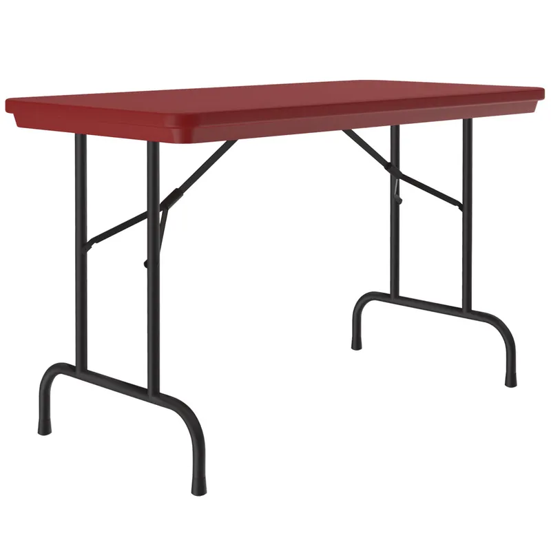 Correll R-Series 24" x 48" Red Plastic Folding Table Price Drop