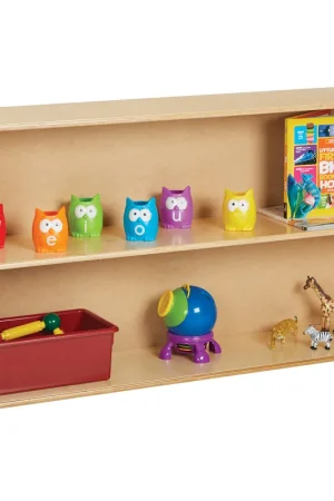 Young Time 7025YT 48" x 12" x 26 1/2" Natural Straight-Shelf Storage Unit Best Choice