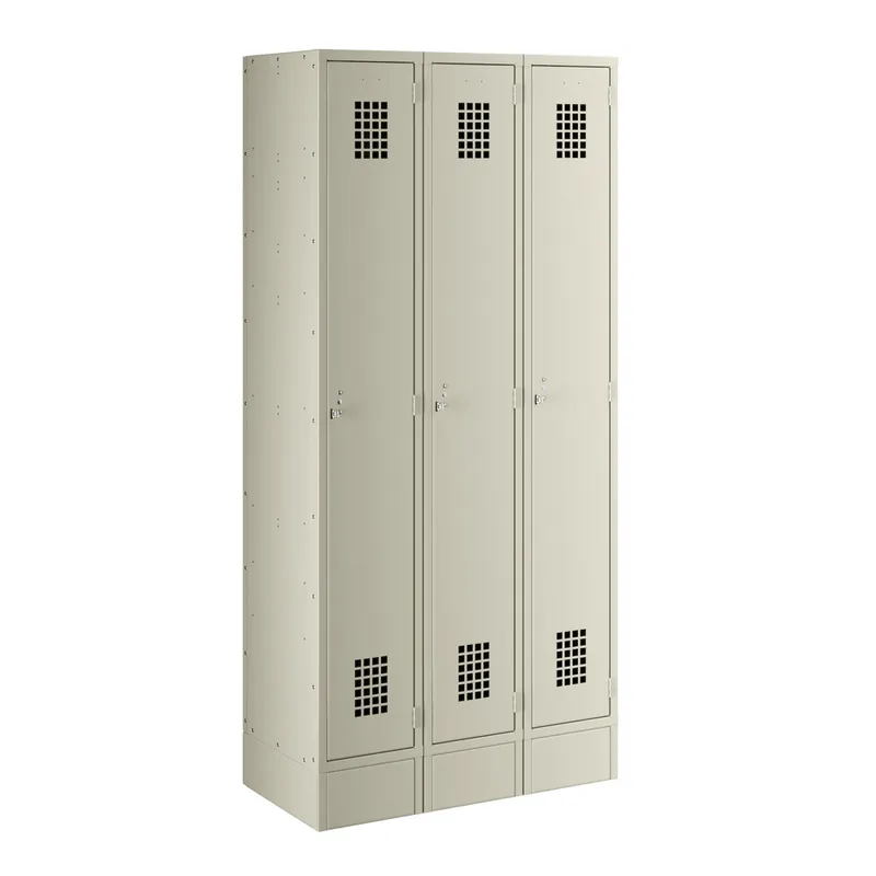 Regency Space Solutions Beige 36" x 18" x 78" 3 Wide, 1 Tier Locker - Unassembled Best Choice