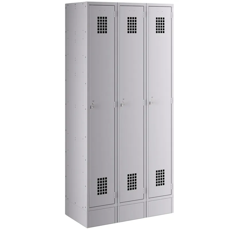 Regency Space Solutions Gray 36" x 18" x 78" 3 Wide, 1 Tier Locker - Assembled Certified