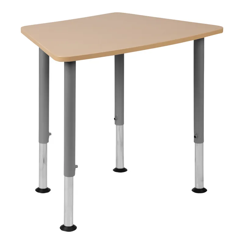 Sale Flash Furniture Billie 24" - 33" Natural Height Adjustable Hexagonal Desk