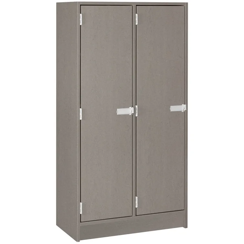 I.D. Systems 30" x 18" x 59" Gray Nebula Double Storage Locker with Doors 79003 B30 059 While Supplies Last