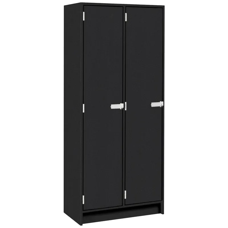 Popular I.D. Systems 30" x 18" x 72" Graphite Nebula Double Door Storage Locker with Two Shelves 79015 B30 057