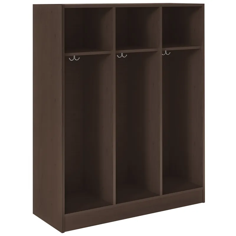 Order Now I.D. Systems 45" x 18" x 59" Midnight Maple Triple Storage Locker 79004 Z45 023