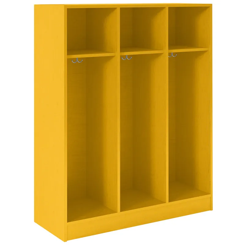 I.D. Systems 45" x 18" x 59" Sun Yellow Triple Storage Locker 79004 Z45 042 Top Rated