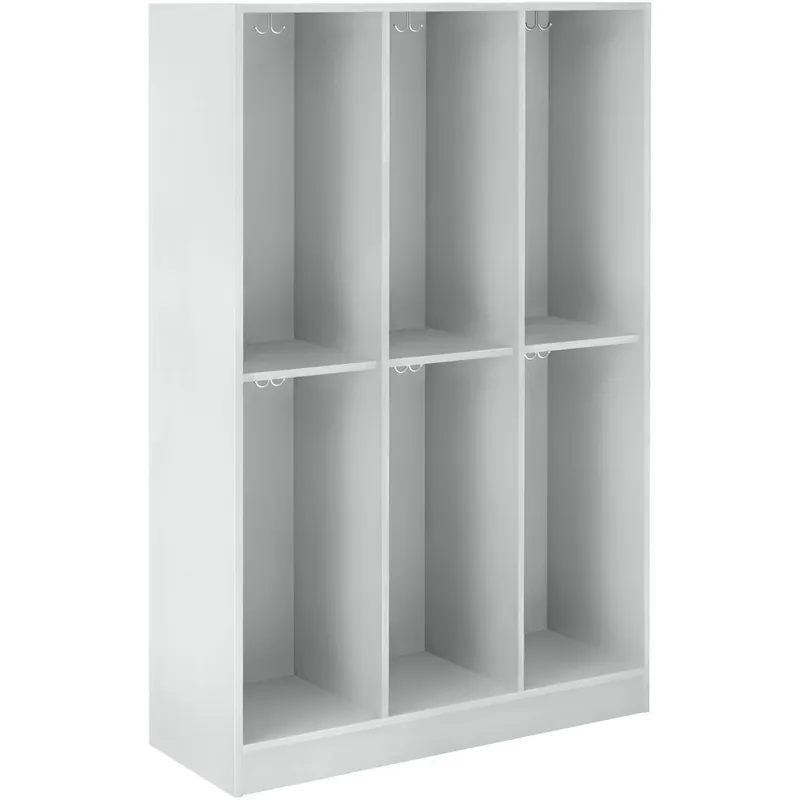 I.D. Systems 45" x 18" x 72" Fashion Gray Triple Storage Locker with Middle Shelf 79022 Z45 010 Limited Edition