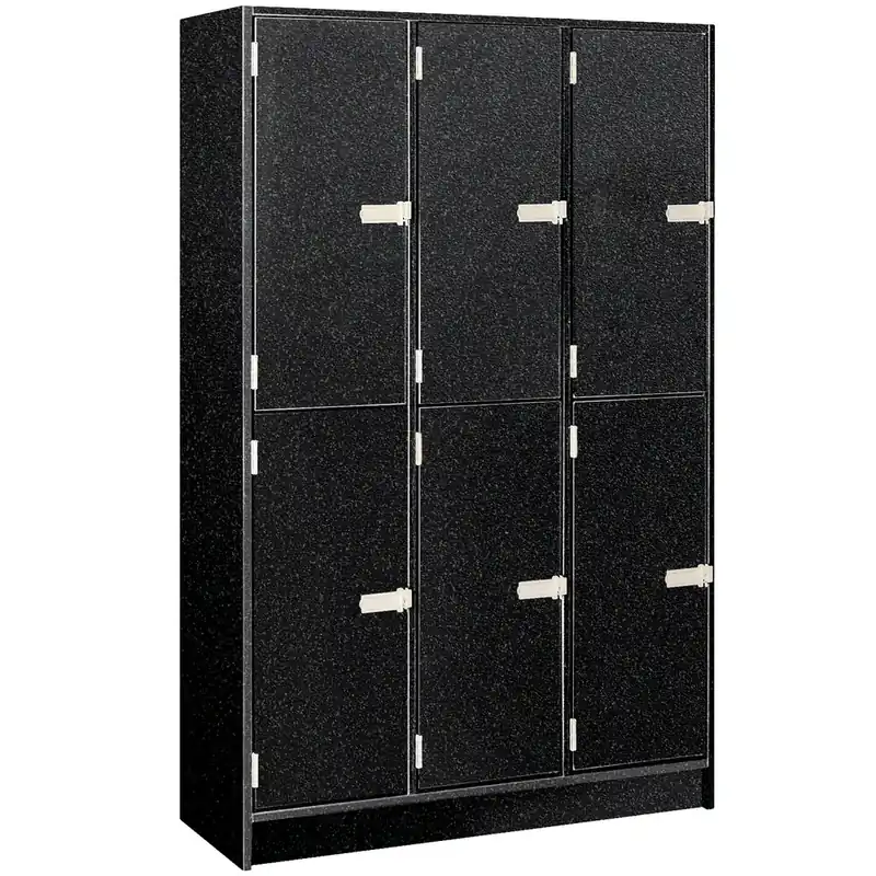 I.D. Systems 45" x 18" x 72" Graphite Nebula Triple Door Storage Locker with Middle Shelf 79023 B45 057 Brand New